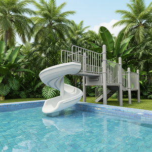 Tobogán de Agua en Espiral de Plástico de 1.58 m de Altura para <span class=keywords><strong>Piscina</strong></span> y Área de Juegos Acuáticos, Certificado de Seguridad EN1176 CE - Product Image 6