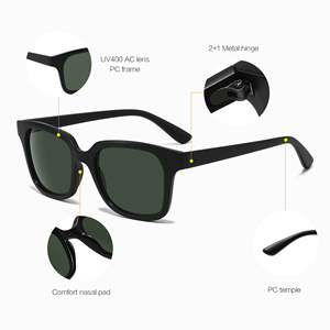 نظارات شمسية للأطفال مخصصة من Conchen بإطارات مربعة وأظلال للأطفال بعدسات 400 مضادة للأشعة فوق البنفسجية نظارات شمسية للأطفال - Product Image 3