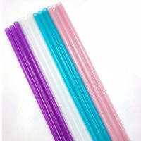 Pailles à boire réutilisables haut de gamme, très vendues, avec strass, 300 mm, 10 mm, en plastique PP de qualité alimentaire, écologiques, couleur personnalisable, pour bars