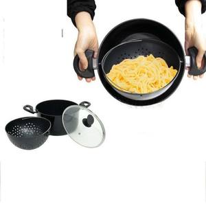 Casserole moderne polyvalente en métal marmite à vapeur avec panier-<span class=keywords><strong>passoire</strong></span> pour la cuisson d'articles de cuisine - Product Image 1