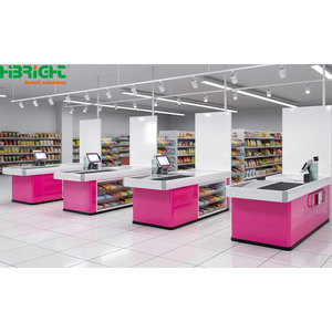 Mostrador de Caja Personalizado para Comercio Minorista, Mostrador de Servicio POS, Mostrador de Acero Inoxidable para Cajero, para Tiendas Departamentales y Supermercados - Product Image 3
