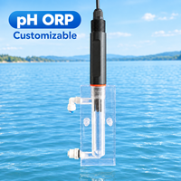 Capteur de pH/ORP d'eau en ligne avec cellule de débit RS485 Modbus IoT, moniteur de qualité de l'eau sans fil