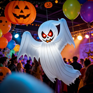 Décoration de fête extérieure gonflable de 6,5 pieds de haut, fantôme blanc LGBT Pride pour Halloween, en polyester 190T, prix d'usine pour adultes - Product Image 3