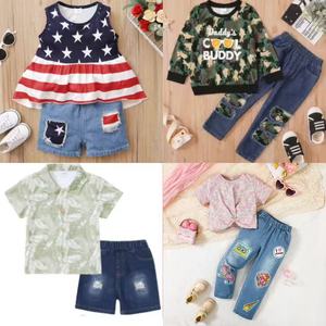 Catpapa Meisjes Jongens Denim Kledingsets Jeans Mix Balen Babykleding Zachte Katoen Jongen 2-delig Hoodie <span class=keywords><strong>Set</strong></span> Herfst Babykledingset - Product Image 6