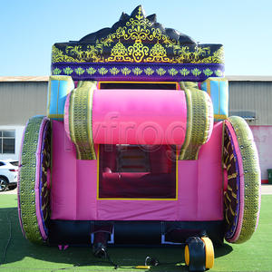 Château de cavalier de videur de carrosse de princesse de maison de rebond gonflable combinée commerciale à vendre - Product Image 5