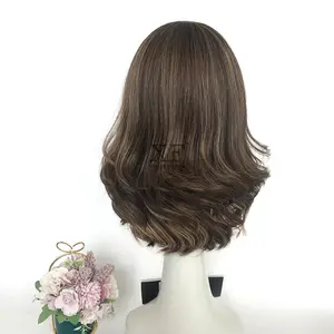 XF WIGS The Best Top 10A Grade Finest Virgin European Hair Kosher Band Fall Wigs 3/4 Wigs Free Shipping