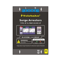 Parasurtenseurs de tension transitoire AC Telebahn 385V 60-120kA, boîtier de protection contre les surtensions SPD pour alimentation monophasée, logo personnalisé