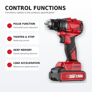 <span class=keywords><strong>Trapano</strong></span> <span class=keywords><strong>a</strong></span> Batteria al Litio 20V Senza Spazzole, 60Nm di Coppia Elevata, Funzione <span class=keywords><strong>a</strong></span> <span class=keywords><strong>Impulsi</strong></span>, <span class=keywords><strong>Trapano</strong></span> Elettrico Professionale Senza Fili - Product Image 4
