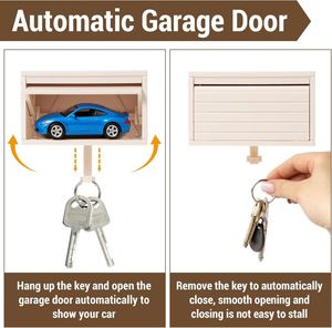 <b>Car</b> Garage Key Holder with Opening Door 5 Colors ABS Square Shape Portable High Quality Keychain <b>Ornament</b> Decoration - Product Image 3