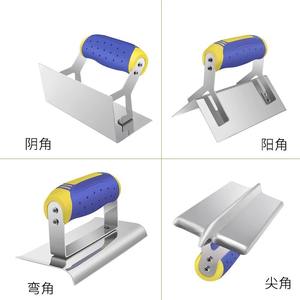Truelle d'angle en acier inoxydable 15 cm avec poignée ergonomique pour le bordage mural et le décapage de mastic, utilisation intérieure et extérieure - Product Image 5