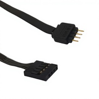 Kabel MDB PH2.54 4 Pin Wafer ke 5 Pin Housing Berlapis Tembaga, Selubung PVC, Tanpa Pelindung, Model P06-0106500001 untuk Komputer