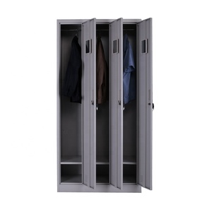 Semitree — <span class=keywords><strong>casier</strong></span> métallique à 3 portes <span class=keywords><strong>pour</strong></span> bureau industriel, garde-robe en acier, armoire de dressing, avec serrure et fer à manteau - Product Image 2