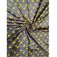 Tissu satiné léger et respirant 100% polyester imprimé multicolore, doux, lisse et brillant pour la couture DIY, les travaux manuels et les robes de mariée