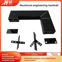 Système de garde-corps en alliage d'aluminium ; Profilé de fixation ultra-étroit pour verre ; Design moderne et minimaliste, fixation murale intérieure/extérieure