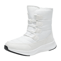 Chaussures Rétro Homme Plateforme à Lacets Mocassins Bottes de Neige en Cuir Véritable Amorti Rehaussant la Taille Tendance Automne TPU