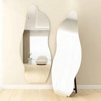 Miroir de Salon de Qualité Supérieure Forme Spéciale, Miroir de Coiffure Intégral avec Lumière LED pour Salon