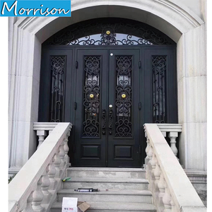 Newest design top quality glass door philippines prices wrought iron and glass door - Product Image 3