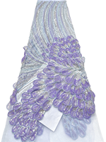 Tissu en dentelle de tulle perlé 3D floral de luxe NI.AI avec perles et paillettes, maille de haute qualité pour robes de mariée nigérianes et Asoebi