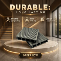 Plancher composite extérieur durable SINKO, prix direct usine EXW, terrasse WPC moderne antidérapante à trous carrés, idéal pour jardin et bord de piscine