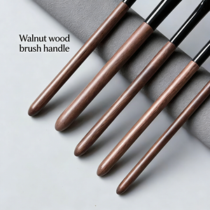 Pinceaux de maquillage personnalisés OEM, fibres douces, mélange sans couture, finition lumineuse, couvrance, contour du visage, ensemble de pinceaux de maquillage professionnels - Product Image 4