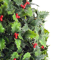 Haute qualité faux extérieur intérieur topiaire boule herbe verte plante ronde boules décoratives rouge Friuit pour la maison jardin fête de mariage