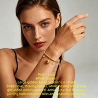Bracelet chaîne à maillons réglable en acier inoxydable plaqué or 18 carats, anti-ternissement, pour unisexe, vente en gros