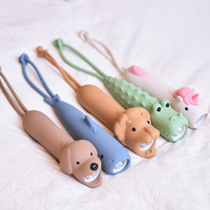 USB Có Thể Sạc Lại Trẻ Em Ánh Sáng Ban Đêm Động Vật Món Quà Mini Xách Tay Silicone Vui Đèn Pin Biển Rùa <span class=keywords><strong>LED</strong></span> Chiếu Sáng Bé - Product Image 6