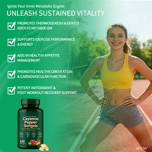 Goede prijs op maat gemaakte Cayenne peper softgel capsules, supplement voor de spijsvertering, metabolisme en immuunvermogen voor volwassenen - Product Image 6