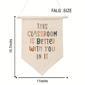 ธงผ้าใบแขวนผนัง ขนาด 11x15.7 นิ้ว ธงผ้าใบสั่งทำพิเศษ พิมพ์ลายด้วยความร้อน - Product Image 2