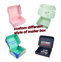 Boîtes d'expédition rigides en papier couché avec impression de logo sur mesure, boîte à courrier noire avec doublure en éponge, matériaux recyclés