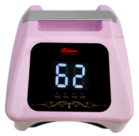 Lampe à ongles UV LED en métal I Believe Diamonds TP136 - Séchage haute puissance, cordon noir, rechargeable, professionnelle, pour gel à deux mains