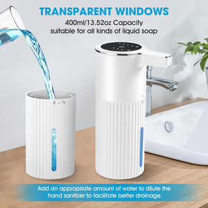 Distributeur de savon automatique commercial sur pied pour cuisine et salle de bain, alimenté par USB et piles, distributeur de savon pour les mains domestique - Product Image 3