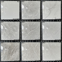 Carreaux de porcelaine vitrifiée effet marbre blanc ivoire brillant poli 600x600 pour sols de salon intérieurs