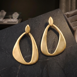ต่างหูเด็กน่ารัก ดีไซน์เก๋ ทันสมัย วัสดุสแตนเลสชุบทอง 14k/18k ผิวด้าน - Product Image 3