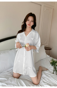 <span class=keywords><strong>Camicia</strong></span> <span class=keywords><strong>da</strong></span> <span class=keywords><strong>notte</strong></span> a farfalla vuota di lusso a <span class=keywords><strong>manica</strong></span> <span class=keywords><strong>corta</strong></span> <span class=keywords><strong>da</strong></span> donna 2024 di lusso puro desiderio - Product Image 4