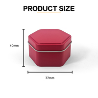 Vente en gros en usine JYB Boîte hexagonale en métal pour le stockage du thé Boîte d'emballage en métal de qualité alimentaire pour thé/café/pelure de mandarine séchée