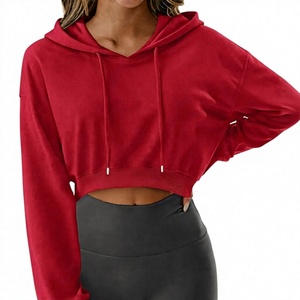 Sudadera Corta Rosa para Mujer, Manga Larga, Estampado de Letras, Tejido de Algodón, Transpirable, Estilo Urbano para Invierno - Product Image 4