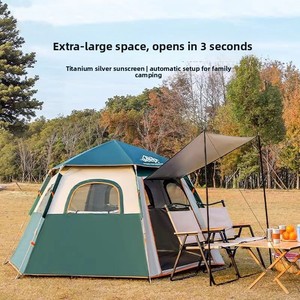 <b>Tent</b> Folding Fully Automatic Anti-Storm <b>Hexagonal</b> Rainproof UV Protection Oxford Cloth Camping Gear Outdoor Camping Shade Canopy - Product Image 5