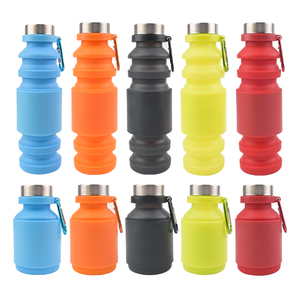 550ml BPA Free Silicone <b>Collapsible</b> <b>Water</b> <b>Bottle</b> Leakproof Reusable Eco-Friendly for Outdoor Sports Gym Camping Travel - Product Image 1