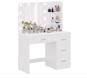 <span class=keywords><strong>Tocador</strong></span> Sencillo con Espejo y Lámpara, Mesa <span class=keywords><strong>de</strong></span> Estudio, Dormitorio, Moderno, Minimalista, <span class=keywords><strong>Pequeño</strong></span> - Product Image 1