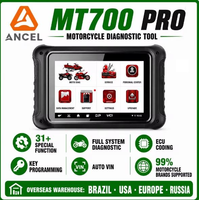 2026 ANCEL MT700 PRO Scanner de diagnostic moto 31+ fonctions spéciales purge ABS AUTO VIN Système complet OBD2 1 an 12-24V