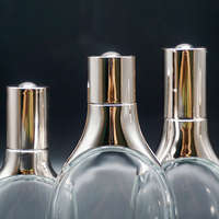 Botol tetes kaca modis unik 30-50ml, botol tetes kaca bentuk datar, Krim Serum air kapasitas 60ml dengan volume 15ml, harga pabrik