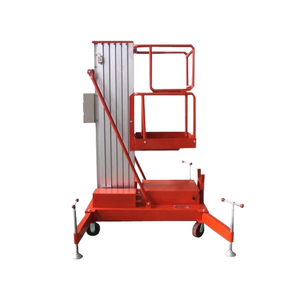 Plateforme élévatrice compacte à mât unique en aluminium 6-12m, alimentation CA pour le <span class=keywords><strong>nettoyage</strong></span> des façades de bâtiments - Product Image 1