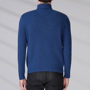 Pull en maille à col montant pour homme, en laine mérinos, à manches longues, idéal pour l'hiver, vente en gros - Product Image 6