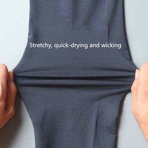 เสื้อกันหนาวกีฬาวิ่งสะท้อนแสงคอเสื้อแบบ100% ผ้าโพลีเอสเตอร์แห้งเร็วรัดรูปมีลายพิมพ์แบบระเหิด - Product Image 5