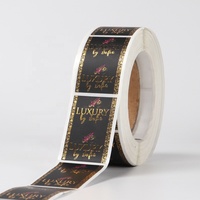 Étiquettes de production personnalisées en relief feuille d'or Autocollants personnalisés rectangulaires pour boîtes 10cm X 5cm