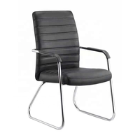 Chaise de bureau ergonomique exécutive en PU à dossier moyen, idéale pour salle de réunion et bureau – Prix abordable