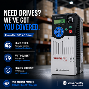 Nouveau en stock Allen Bradley PowerFlex 525 VFD 25B-D010N104 Variateur de fréquence CA 4kW 5HP 480V Triphasé PowerFlex 525 AB VFD Variateur de fréquence CA - Product Image 1