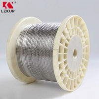 Großhandelspreis Inox-Drahtseil SS304 SS316 Edelstahlseil 1x7 1x19 Edelstahl-Drahtseil mit Anpassbarer Länge Stahlseil