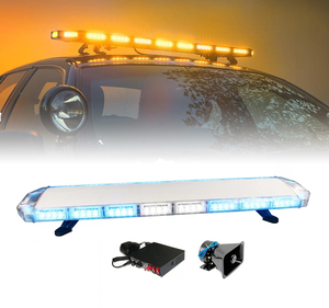 Ambre camion ambulance barre lumineuse clignotante et sirène led avertissement barre lumineuse lutte contre l'incendie - Product Image 1